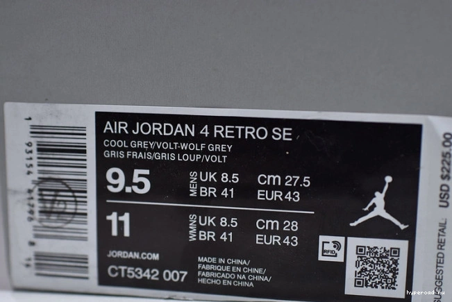 Neon CT5342-007 SE Jordan Air 4 0710